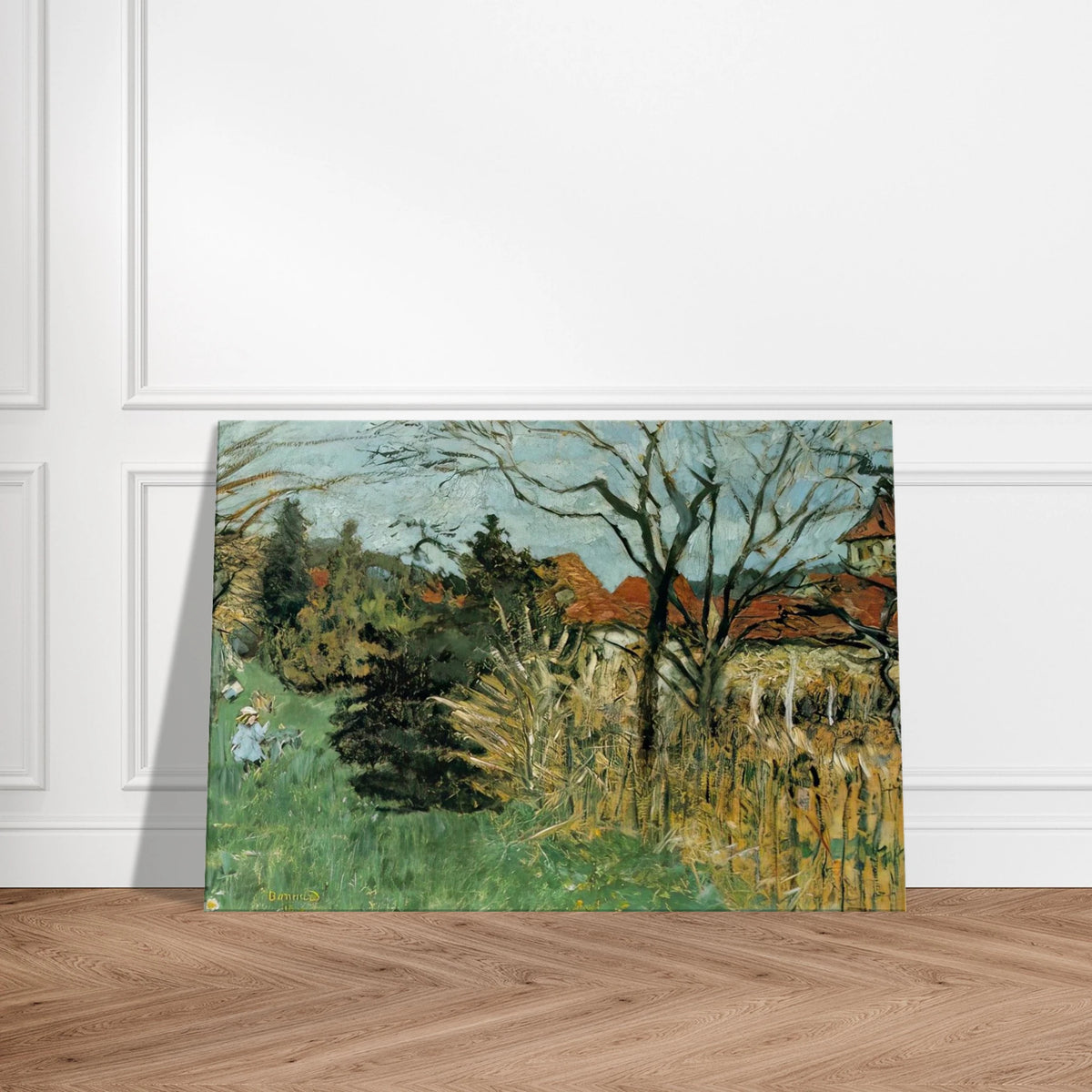 Girl with a Dog in the Park at Grand Lemps (also known as Dauphine) Canvas | Pierre Bonnard Canvas | Pierre Bonnard Shop