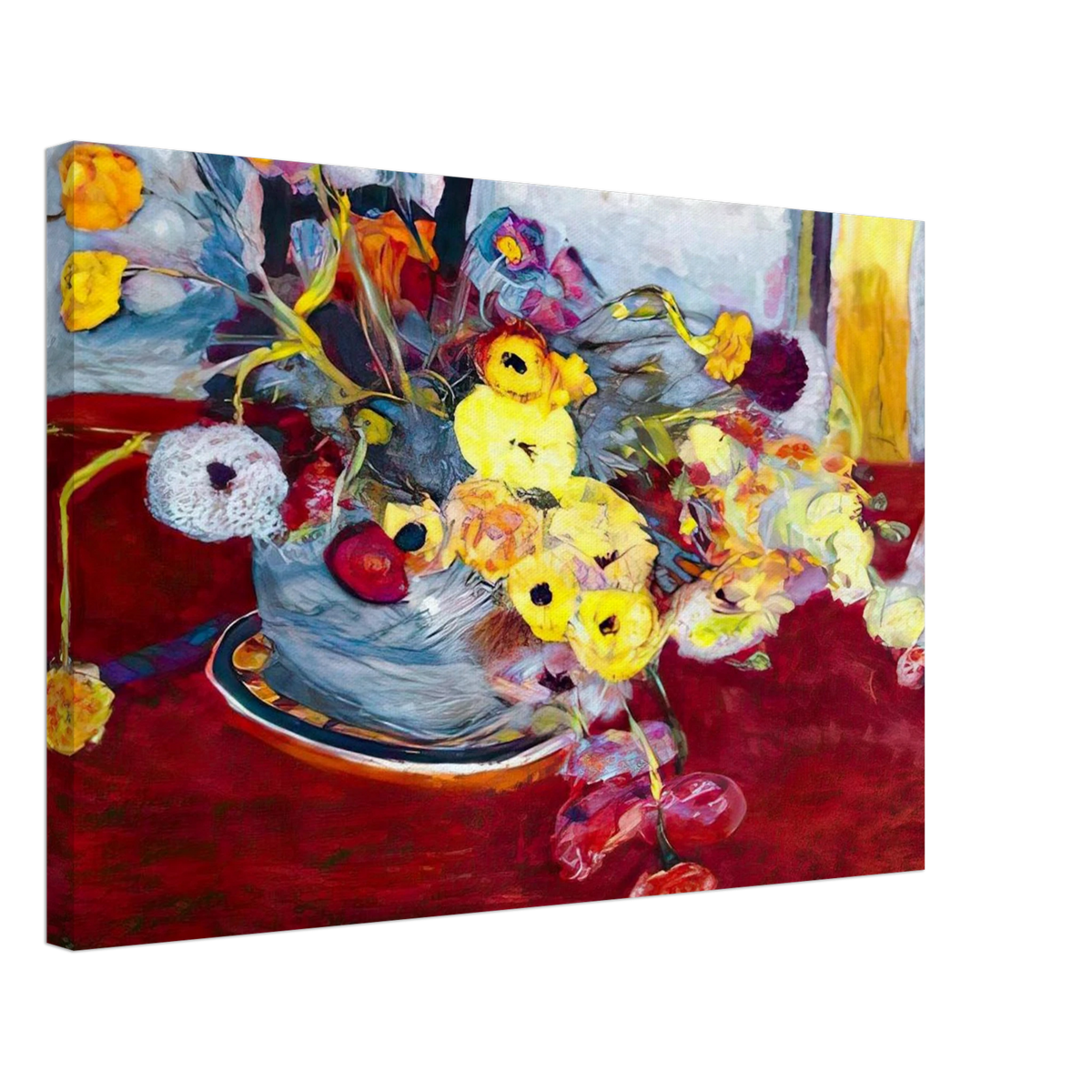 Flowers on a Red Carpet Canvas | Pierre Bonnard Canvas | Pierre Bonnard Shop