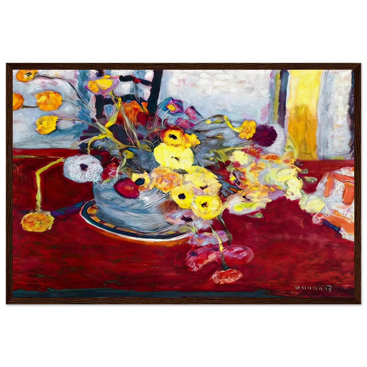 Flowers on a Red Carpet Framed Poster | Pierre Bonnard Framed Prints Wall Art | Pierre Bonnard Shop