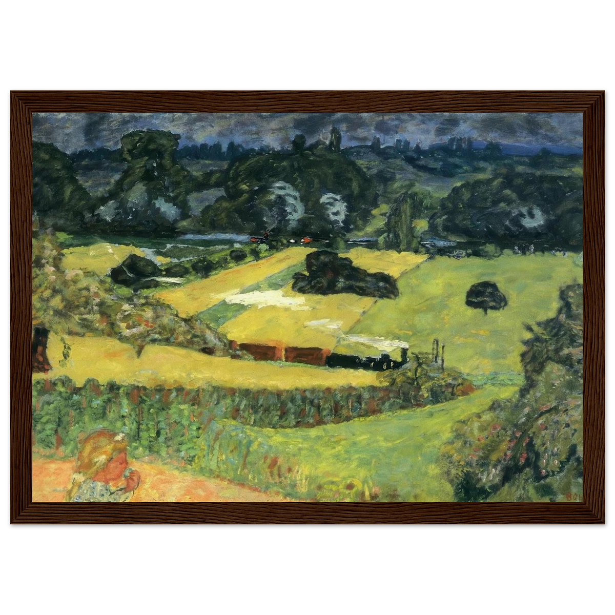 Landscape with freight train Framed Poster | Pierre Bonnard Framed Prints Wall Art | Pierre Bonnard Shop