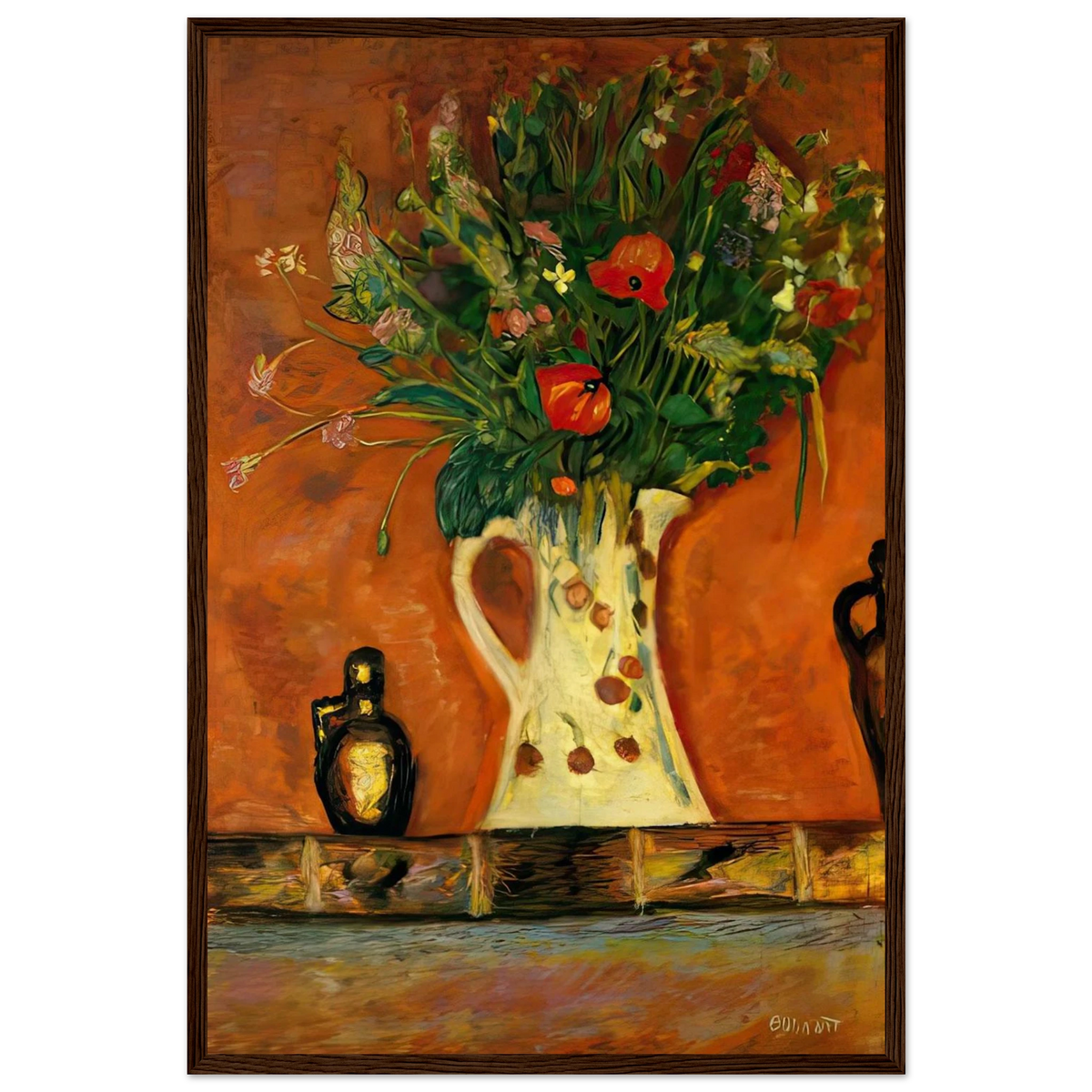 Flowers on a Mantlepiece Framed Poster | Pierre Bonnard Framed Prints Wall Art | Pierre Bonnard Shop