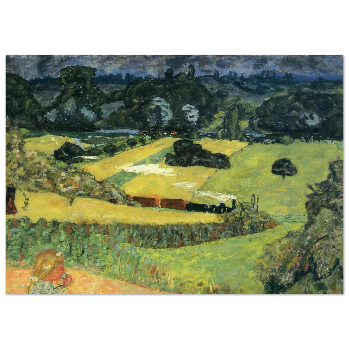 Landscape with freight train Poster | Pierre Bonnard Poster | Pierre Bonnard Shop
