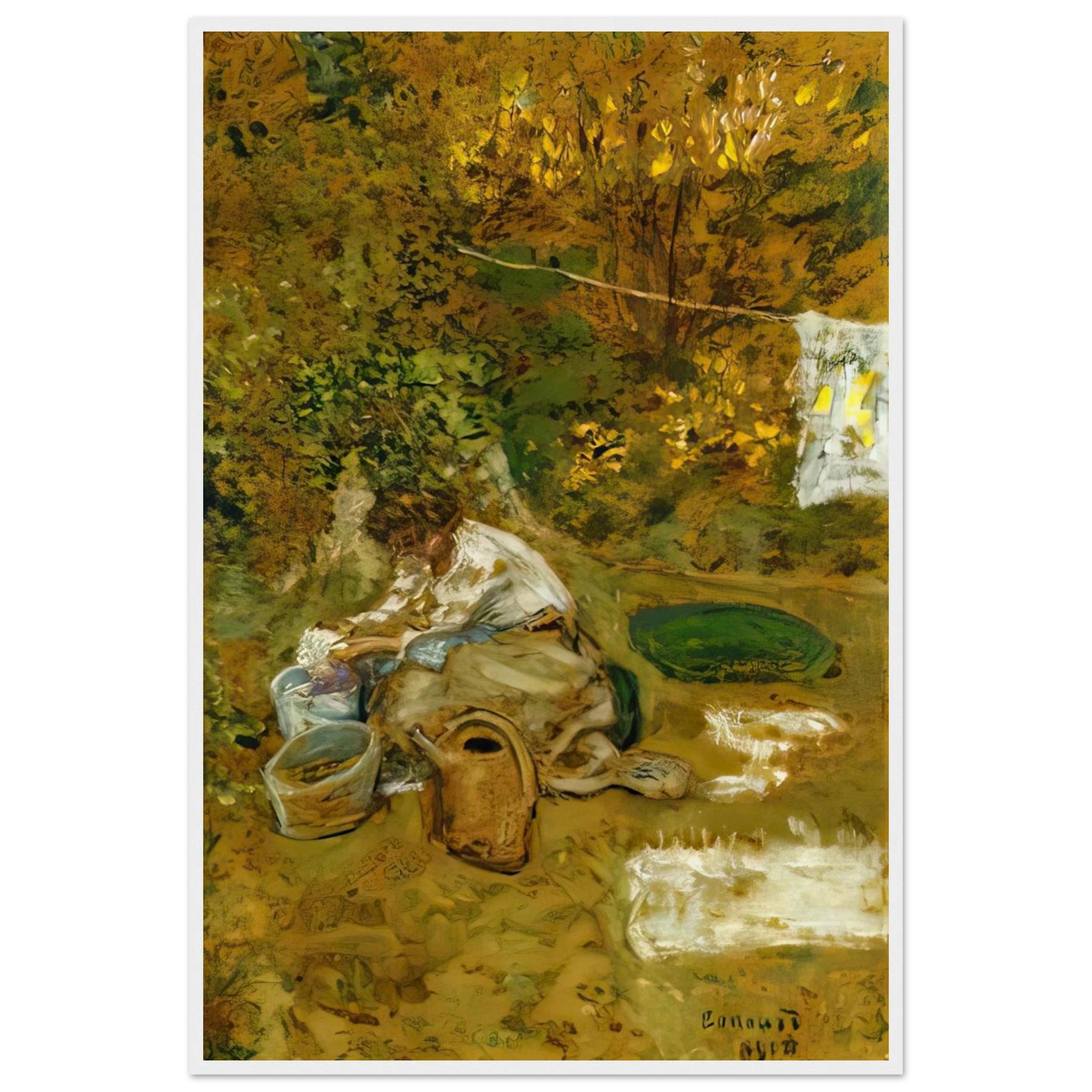 The Washing Framed Poster | Pierre Bonnard Framed Prints Wall Art | Pierre Bonnard Shop