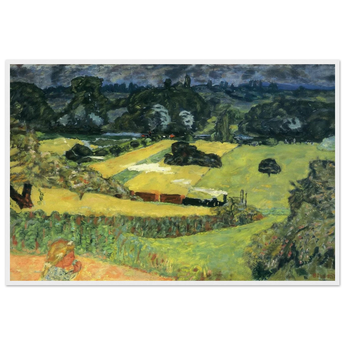 Landscape with freight train Framed Poster | Pierre Bonnard Framed Prints Wall Art | Pierre Bonnard Shop