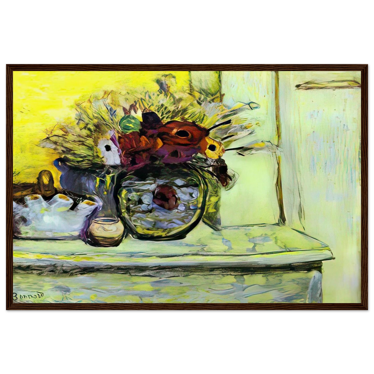 Vase with Anemonies and Empty Vase Framed Poster | Pierre Bonnard Framed Prints Wall Art | Pierre Bonnard Shop