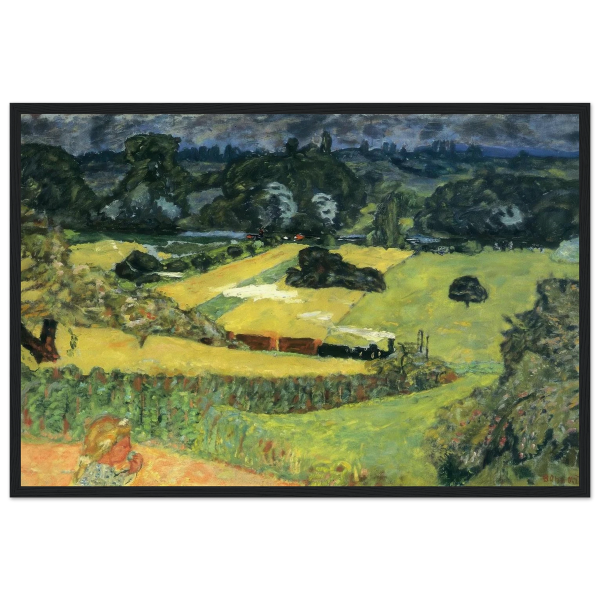 Landscape with freight train Framed Poster | Pierre Bonnard Framed Prints Wall Art | Pierre Bonnard Shop