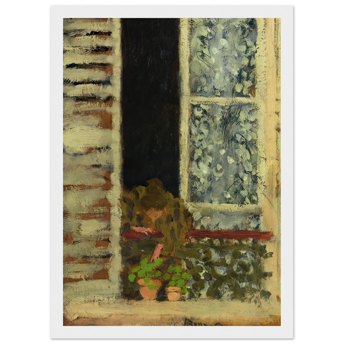 Woman at Her Window Framed Poster | Pierre Bonnard Framed Prints Wall Art | Pierre Bonnard Shop