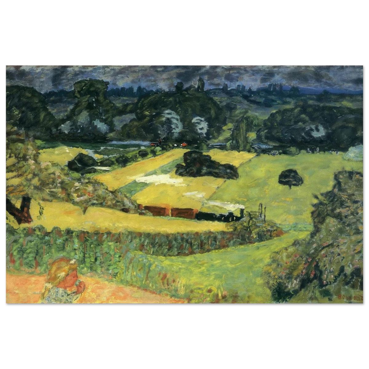 Landscape with freight train Poster | Pierre Bonnard Poster | Pierre Bonnard Shop