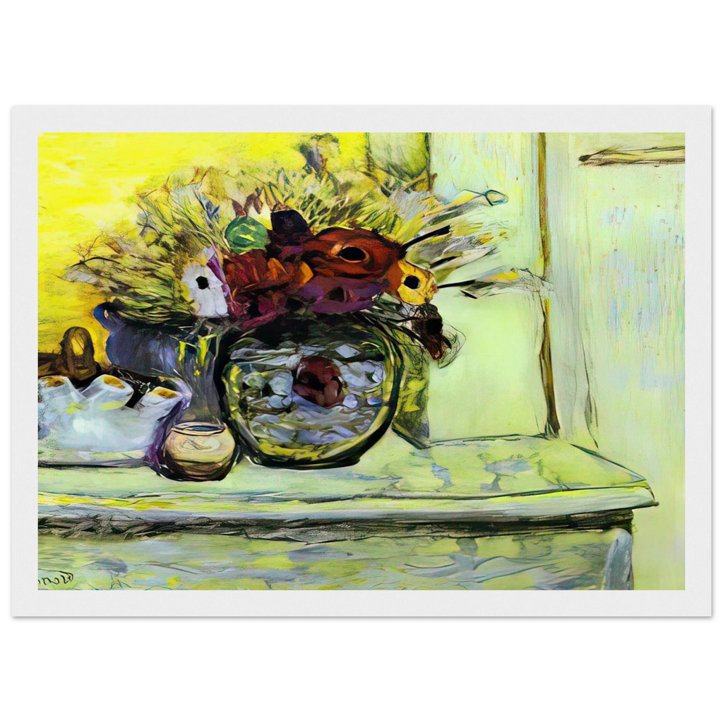 Vase with Anemonies and Empty Vase Framed Poster | Pierre Bonnard Framed Prints Wall Art | Pierre Bonnard Shop