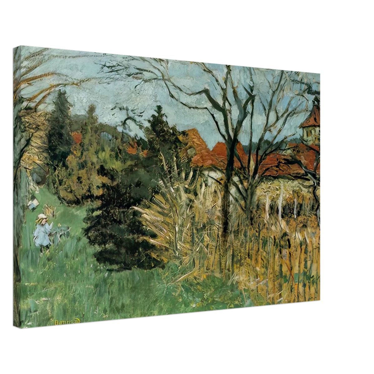 Girl with a Dog in the Park at Grand Lemps (also known as Dauphine) Canvas | Pierre Bonnard Canvas | Pierre Bonnard Shop