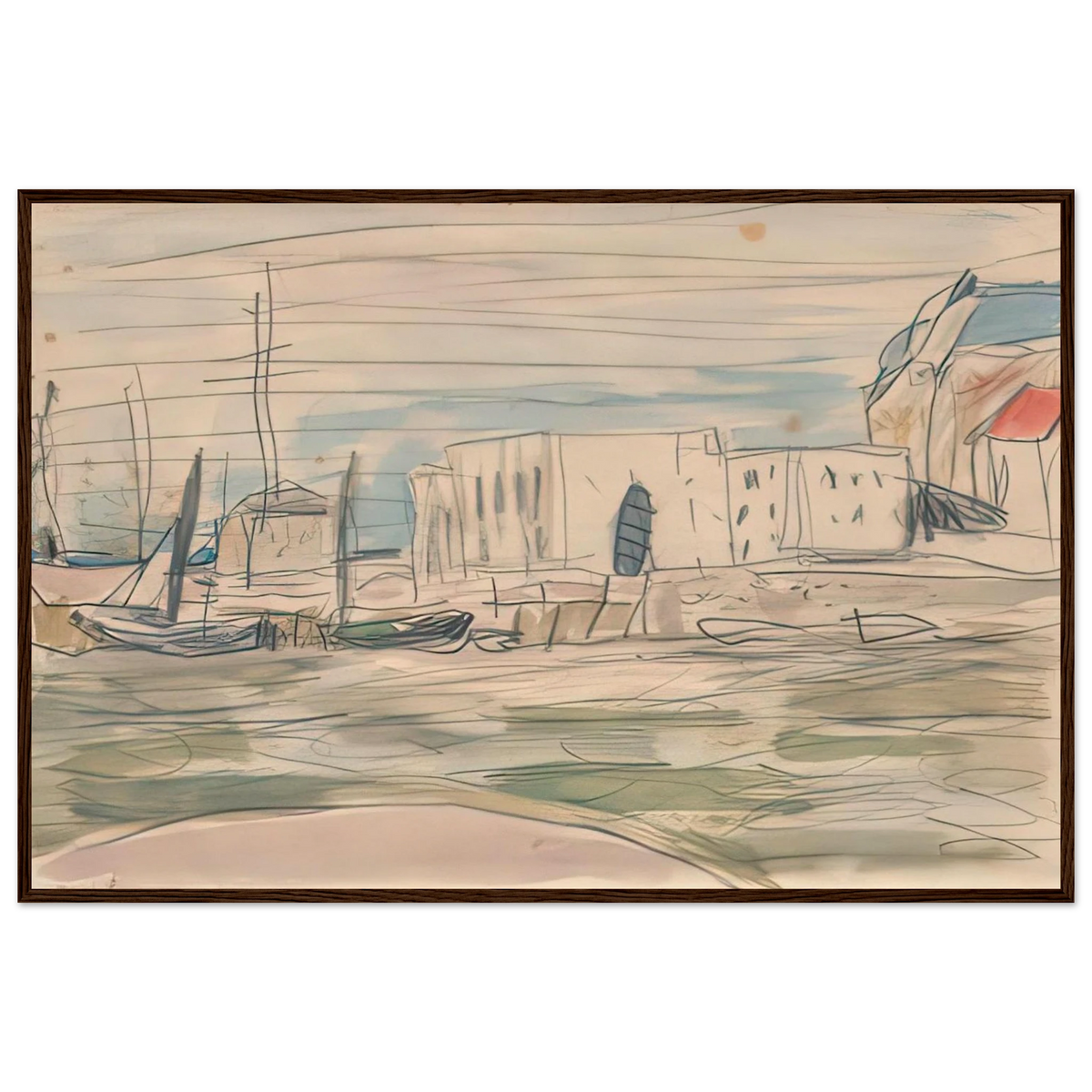 The Docks at Deauville Framed Poster | Pierre Bonnard Framed Prints Wall Art | Pierre Bonnard Shop