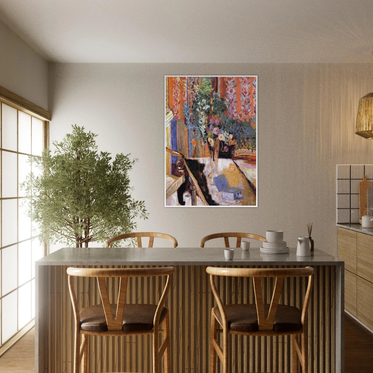 Interior with Flowers Framed Poster | Pierre Bonnard Framed Prints Wall Art | Pierre Bonnard Shop