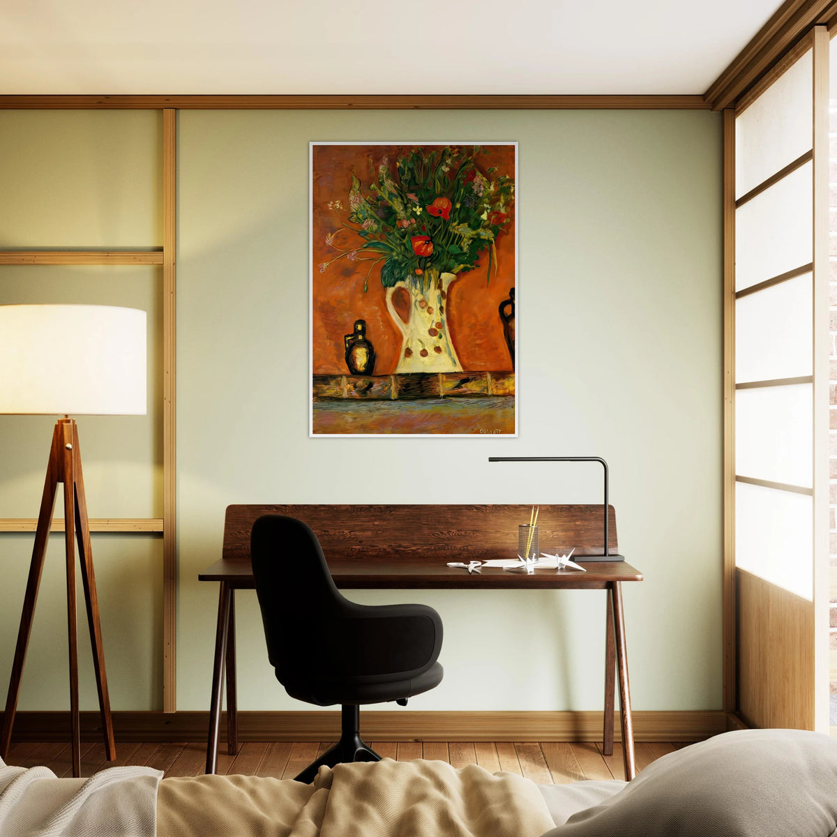 Flowers on a Mantlepiece Framed Poster | Pierre Bonnard Framed Prints Wall Art | Pierre Bonnard Shop