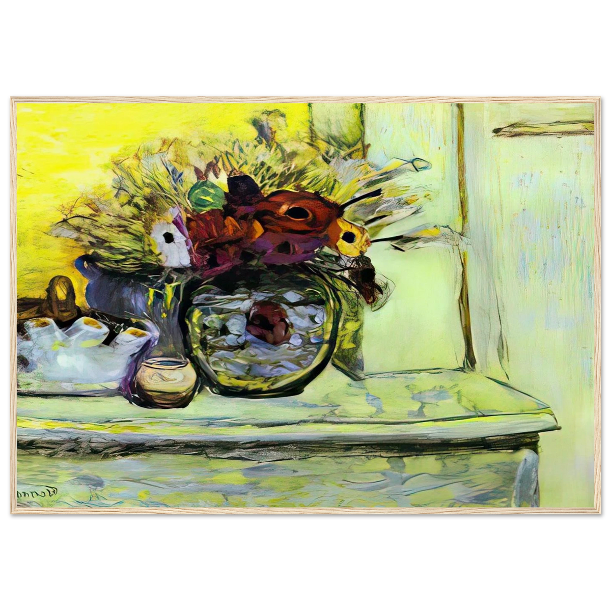 Vase with Anemonies and Empty Vase Framed Poster | Pierre Bonnard Framed Prints Wall Art | Pierre Bonnard Shop