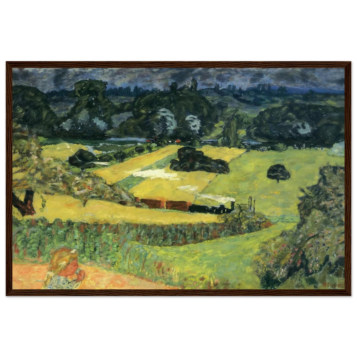 Landscape with freight train Framed Poster | Pierre Bonnard Framed Prints Wall Art | Pierre Bonnard Shop