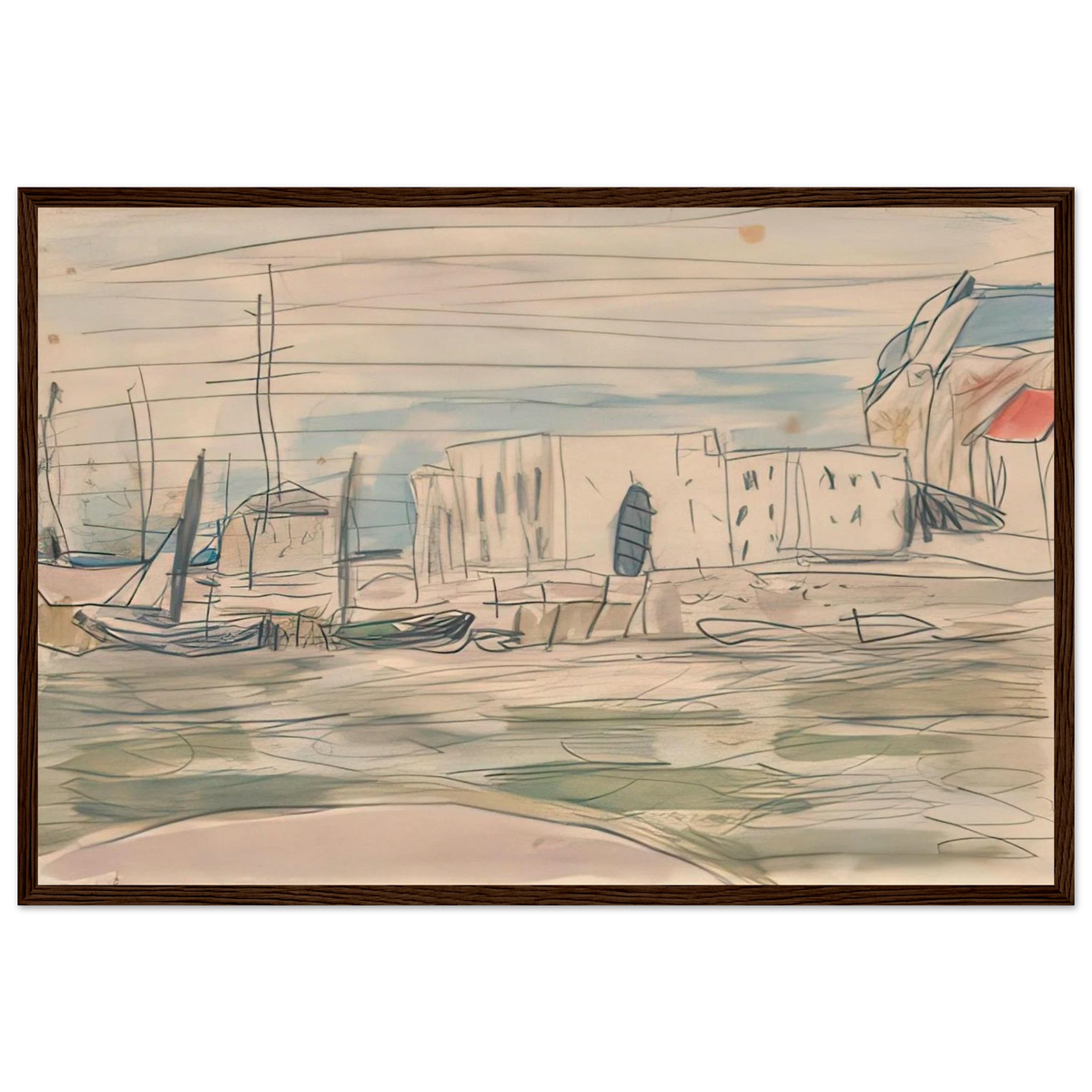 The Docks at Deauville Framed Poster | Pierre Bonnard Framed Prints Wall Art | Pierre Bonnard Shop