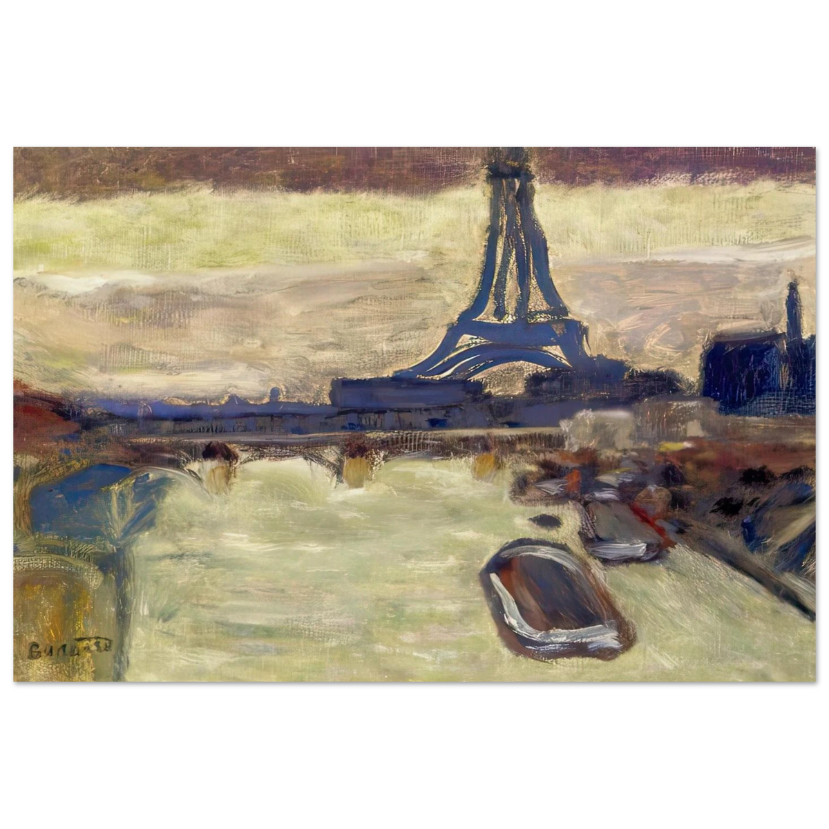 Eiffel Tower and The Seine Poster | Pierre Bonnard Poster | Pierre Bonnard Shop