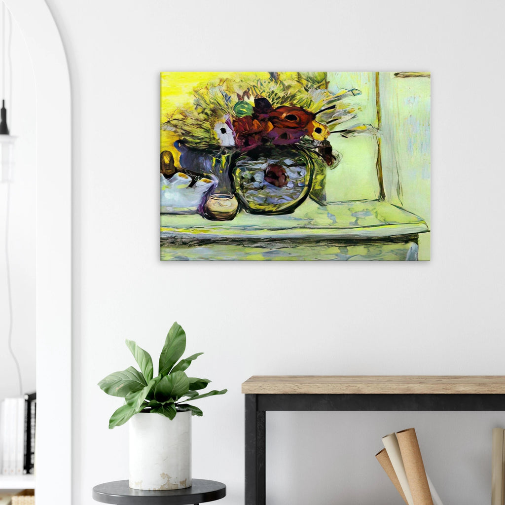 Vase with Anemonies and Empty Vase Canvas | Pierre Bonnard Canvas | Pierre Bonnard Shop