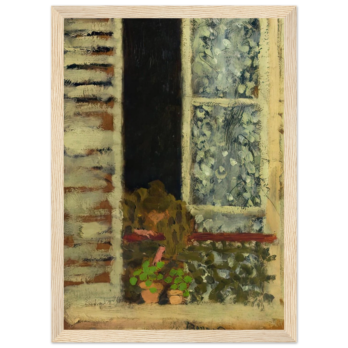 Woman at Her Window Framed Poster | Pierre Bonnard Framed Prints Wall Art | Pierre Bonnard Shop