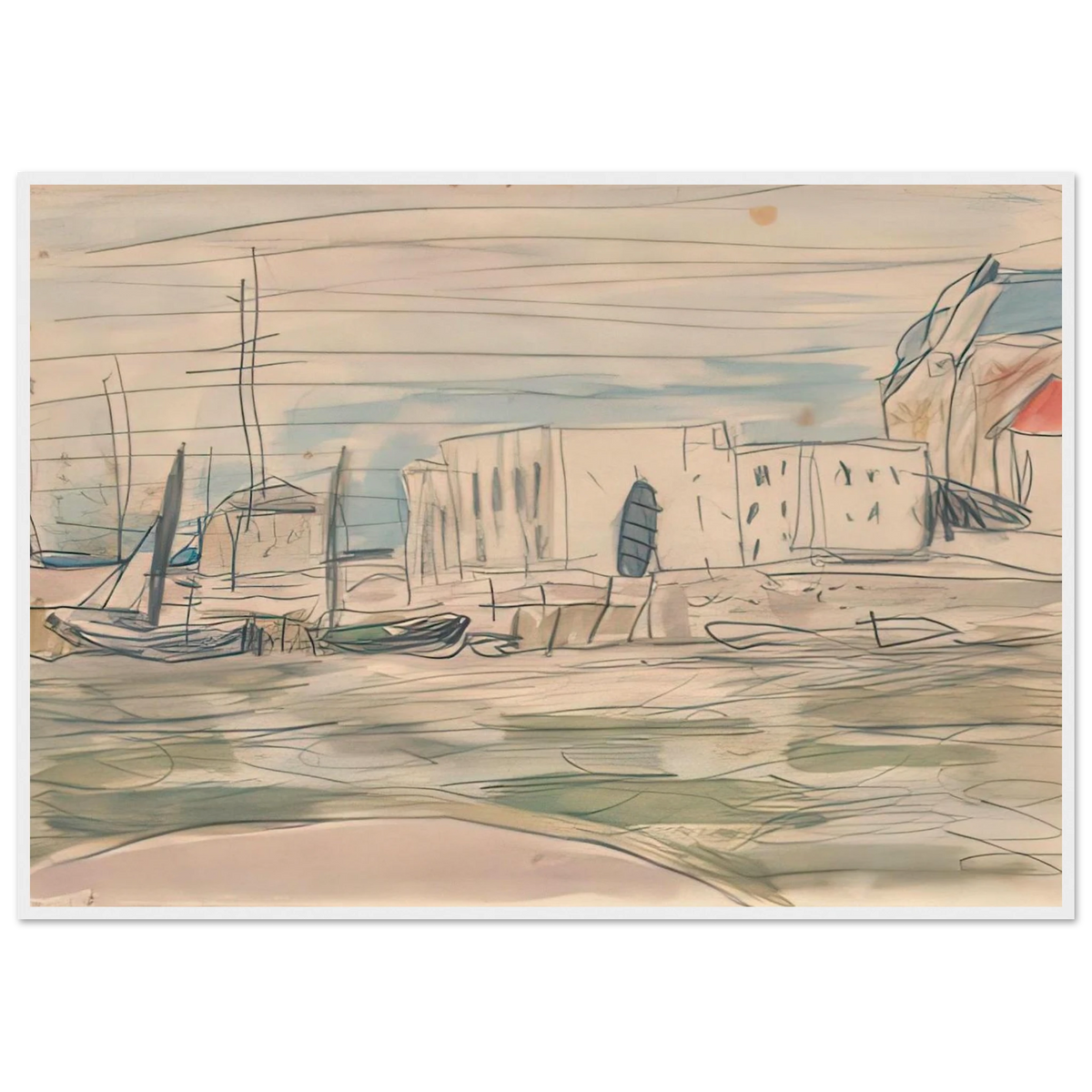 The Docks at Deauville Framed Poster | Pierre Bonnard Framed Prints Wall Art | Pierre Bonnard Shop