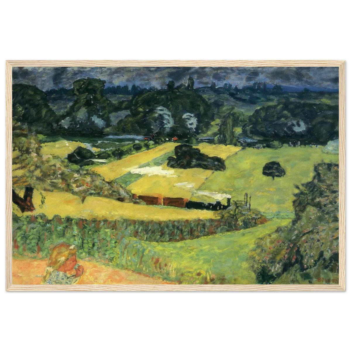 Landscape with freight train Framed Poster | Pierre Bonnard Framed Prints Wall Art | Pierre Bonnard Shop