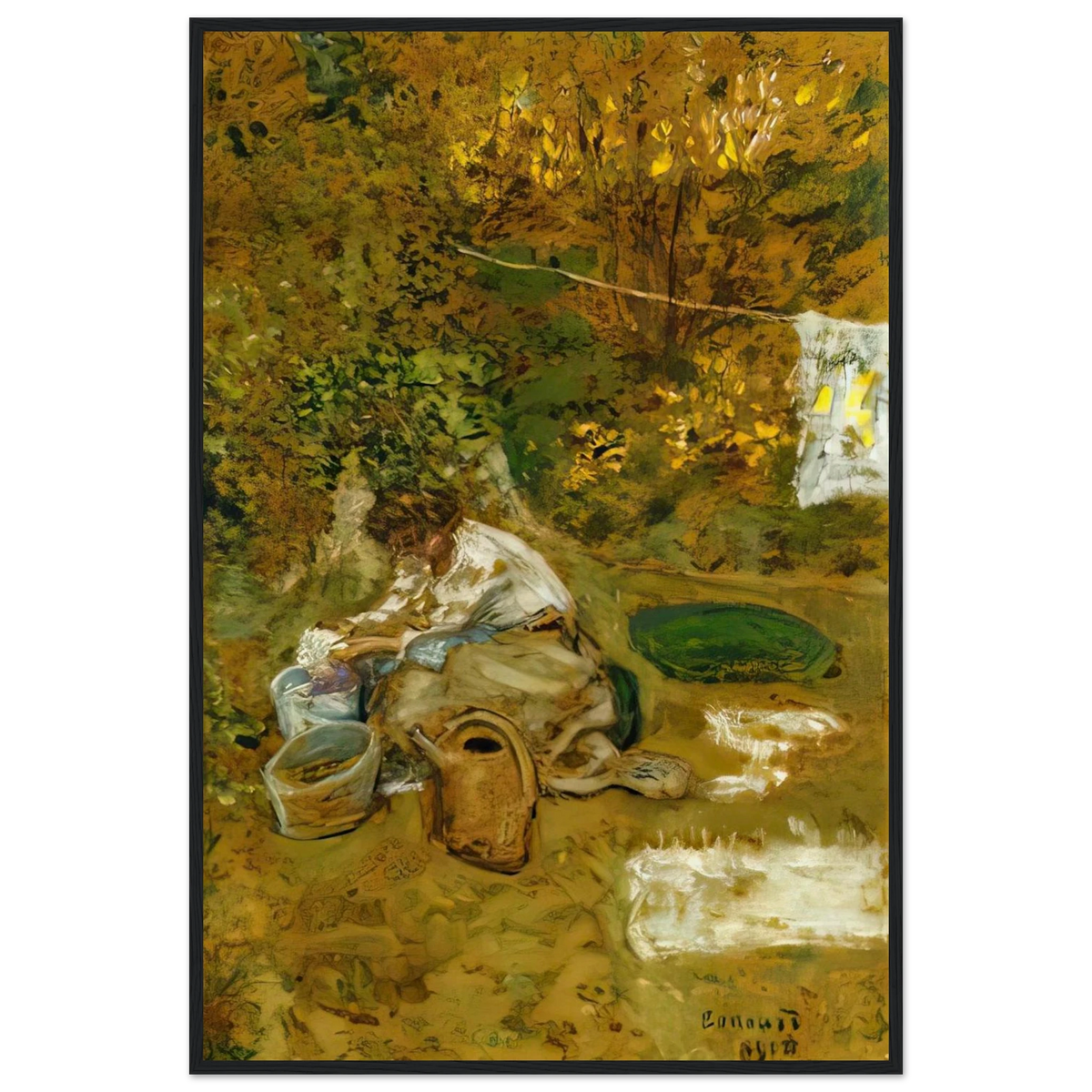 The Washing Framed Poster | Pierre Bonnard Framed Prints Wall Art | Pierre Bonnard Shop