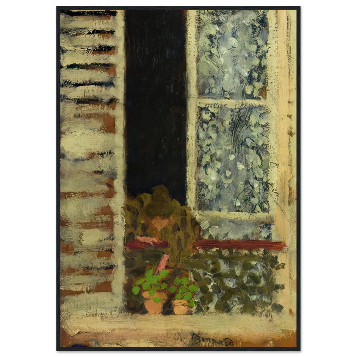 Woman at Her Window Framed Poster | Pierre Bonnard Framed Prints Wall Art | Pierre Bonnard Shop