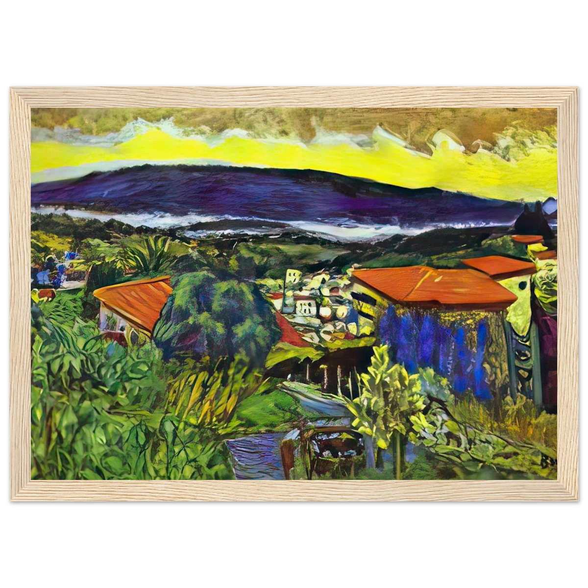 Red Roofs in Cannet Framed Poster | Pierre Bonnard Framed Prints Wall Art | Pierre Bonnard Shop