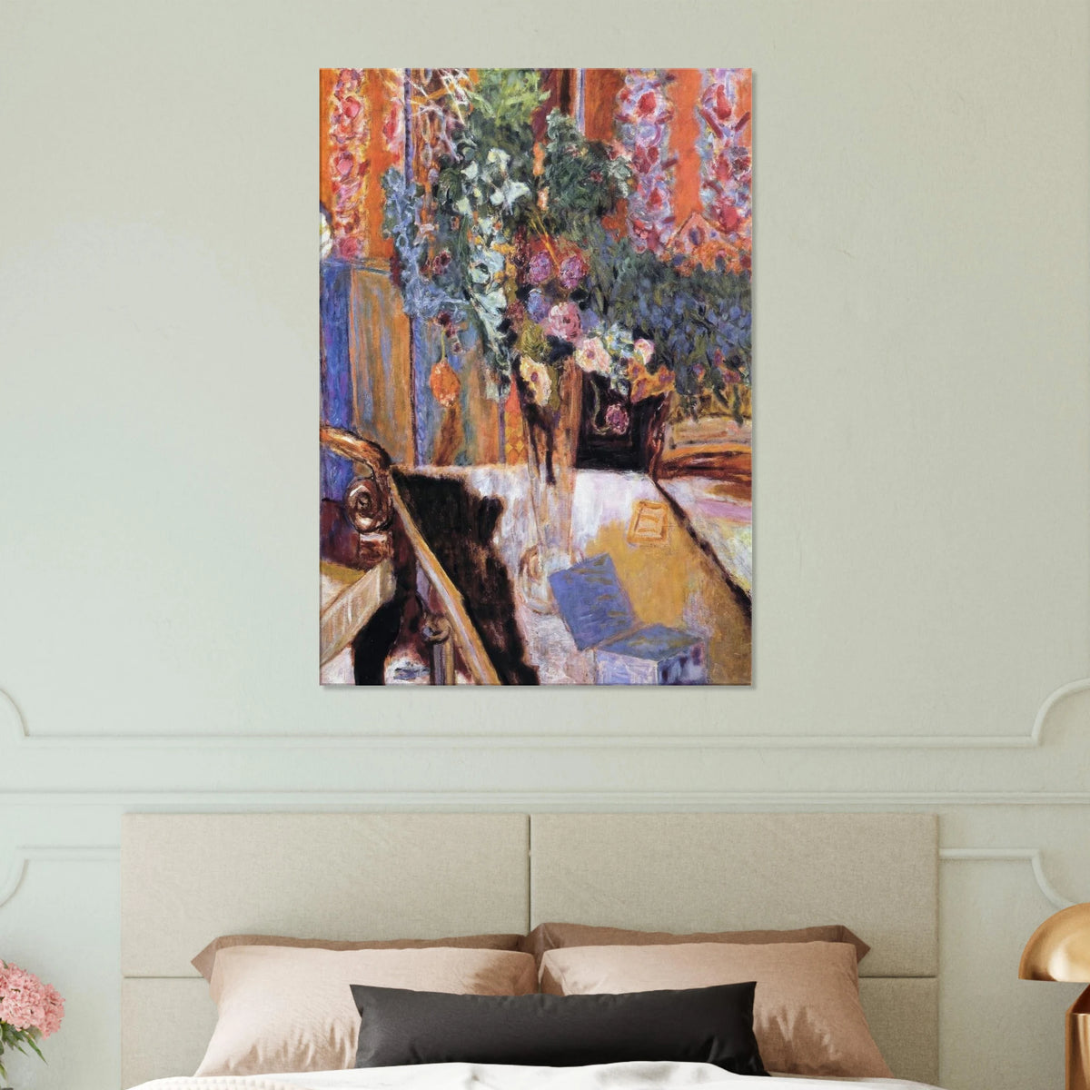 Interior with Flowers Canvas | Pierre Bonnard Canvas | Pierre Bonnard Shop