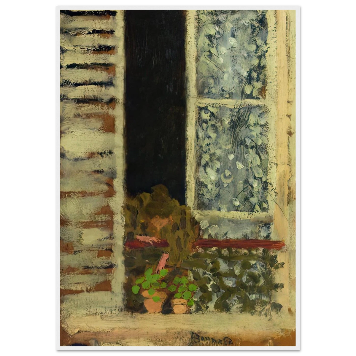 Woman at Her Window Framed Poster | Pierre Bonnard Framed Prints Wall Art | Pierre Bonnard Shop