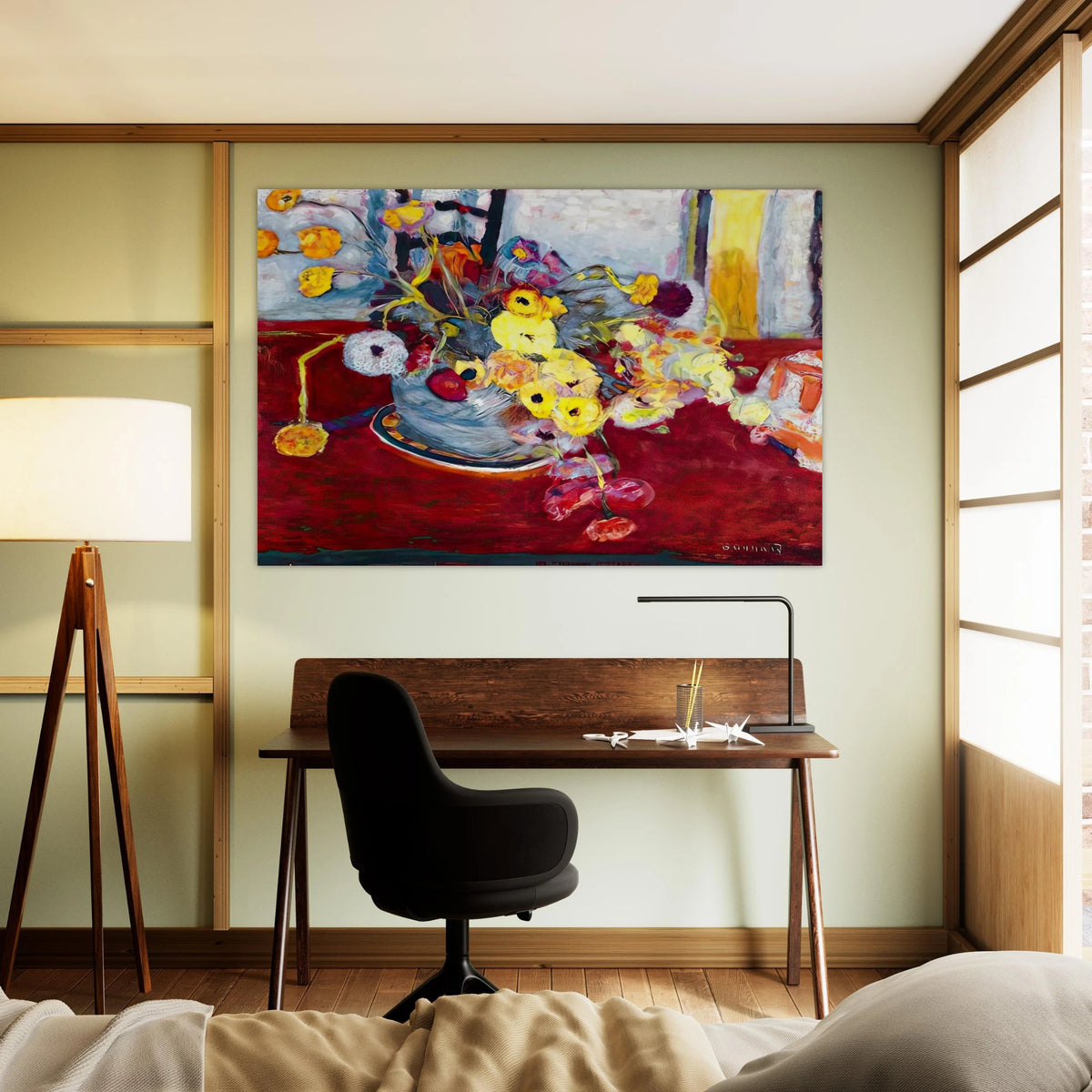 Flowers on a Red Carpet Poster | Pierre Bonnard Poster | Pierre Bonnard Shop