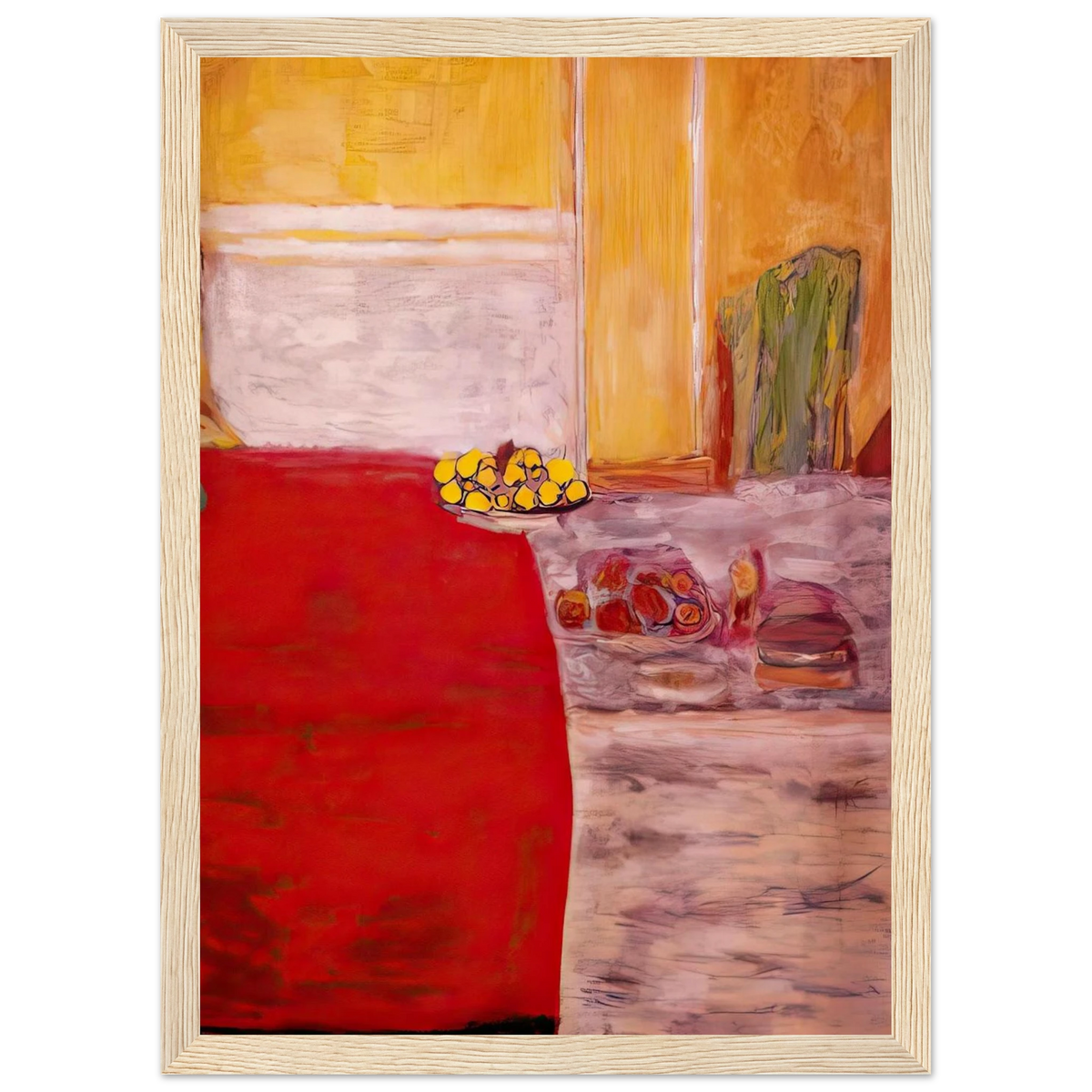 Fruit on the red carpet Framed Poster | Pierre Bonnard Framed Prints Wall Art | Pierre Bonnard Shop