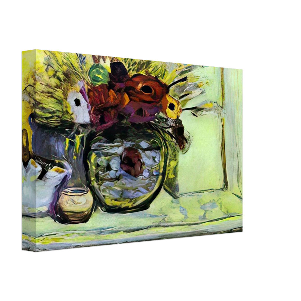 Vase with Anemonies and Empty Vase Canvas | Pierre Bonnard Canvas | Pierre Bonnard Shop