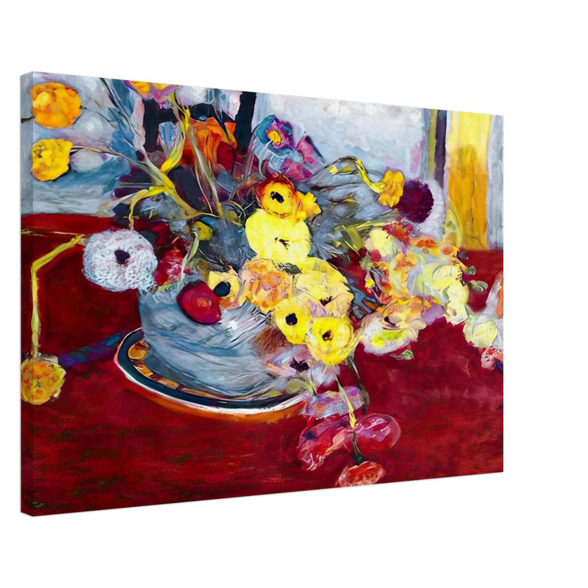 Flowers on a Red Carpet Canvas | Pierre Bonnard Canvas | Pierre Bonnard Shop