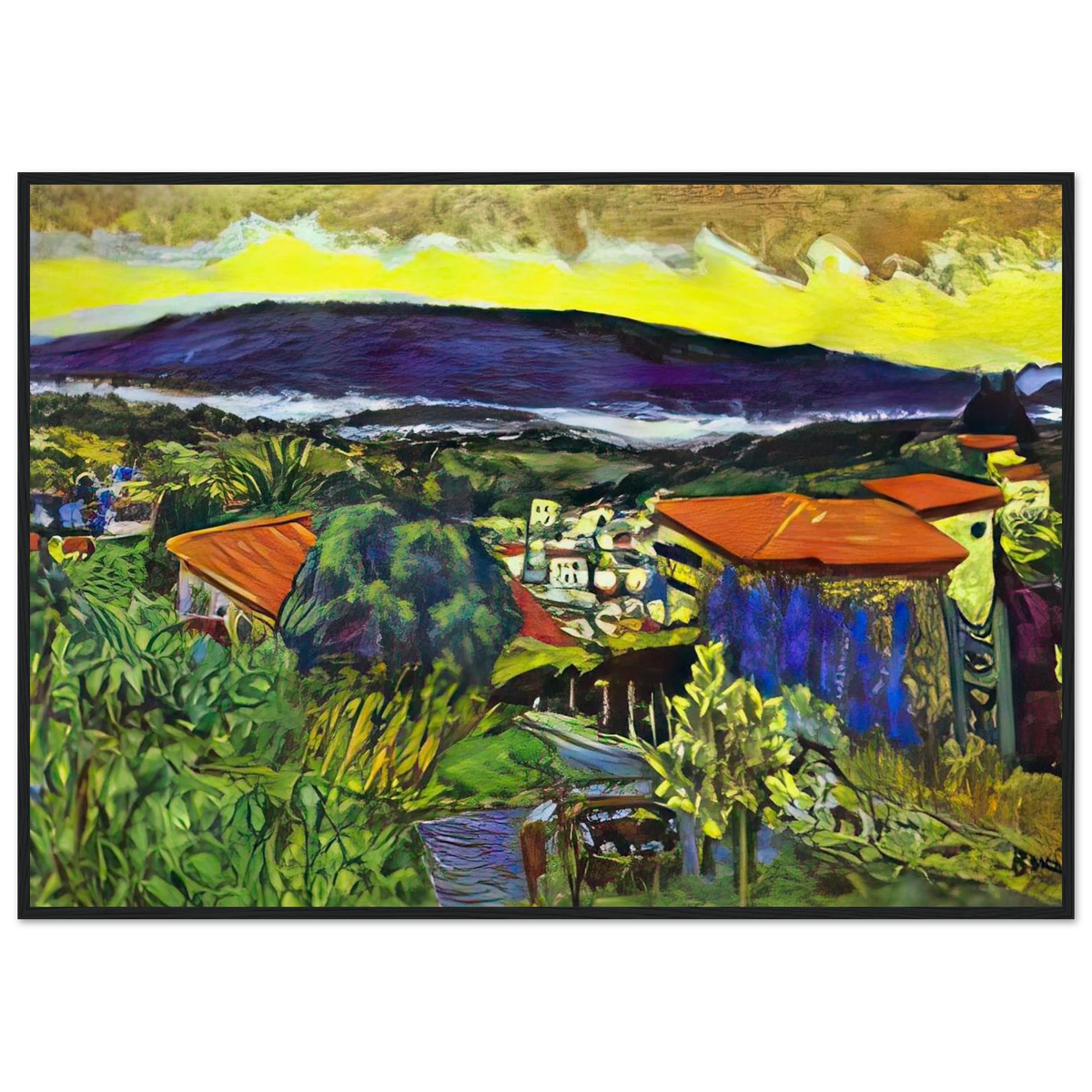 Red Roofs in Cannet Framed Poster | Pierre Bonnard Framed Prints Wall Art | Pierre Bonnard Shop