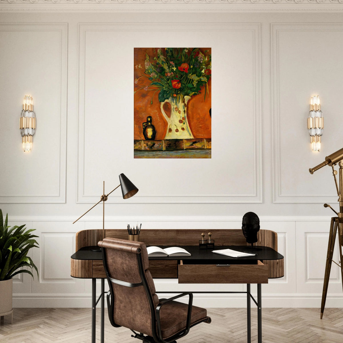 Flowers on a Mantlepiece Canvas | Pierre Bonnard Canvas | Pierre Bonnard Shop