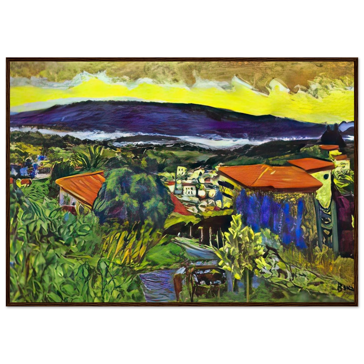 Red Roofs in Cannet Framed Poster | Pierre Bonnard Framed Prints Wall Art | Pierre Bonnard Shop