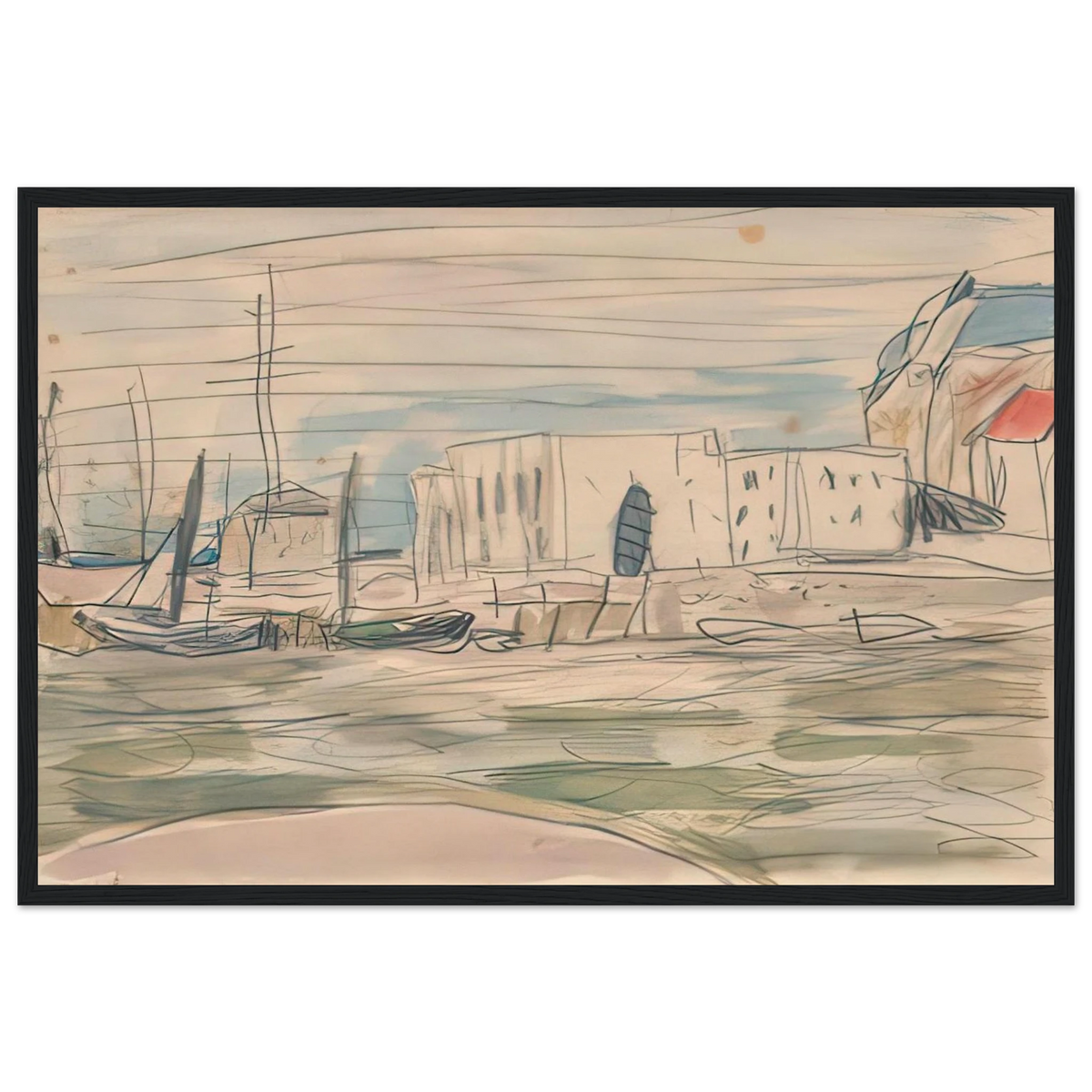 The Docks at Deauville Framed Poster | Pierre Bonnard Framed Prints Wall Art | Pierre Bonnard Shop
