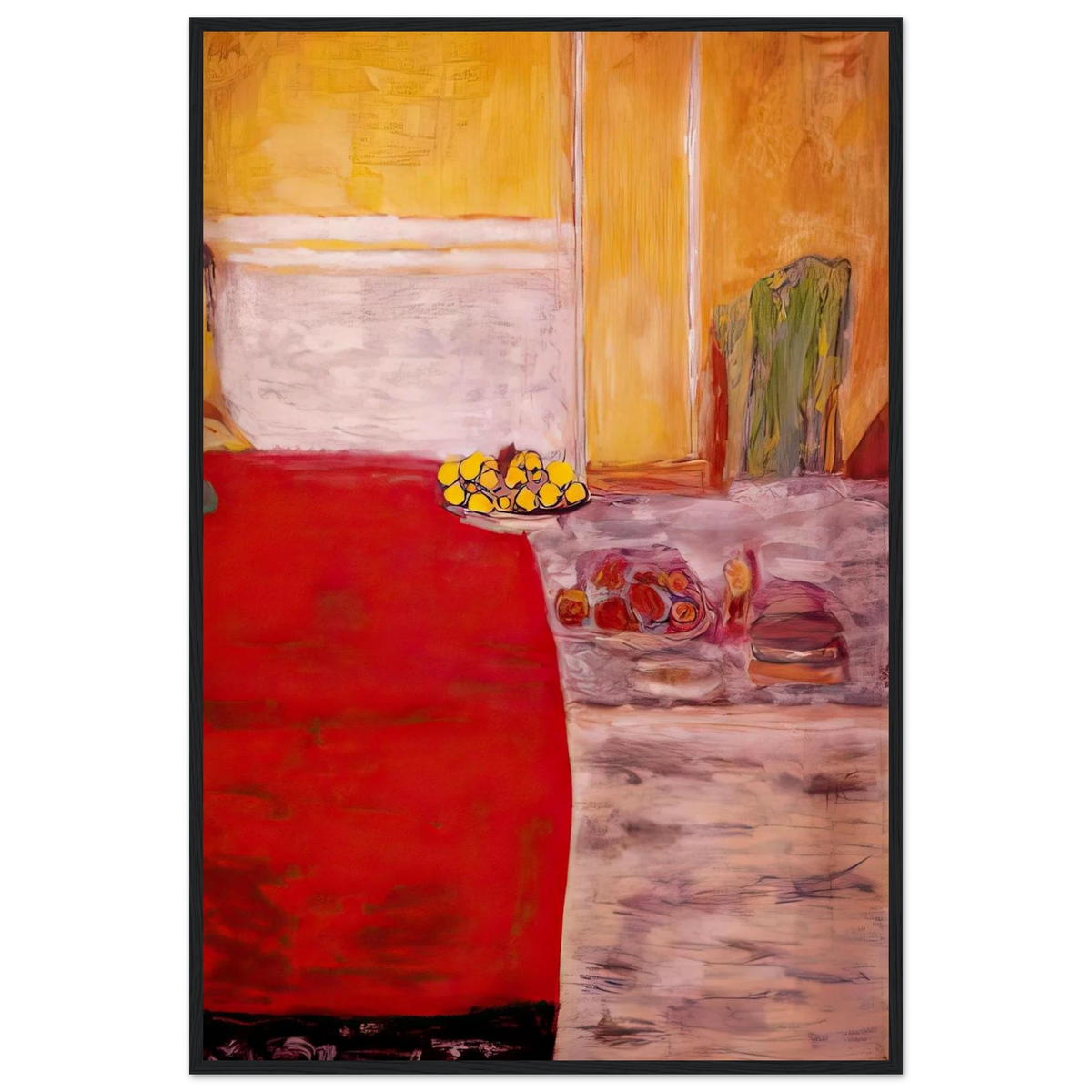 Fruit on the red carpet Framed Poster | Pierre Bonnard Framed Prints Wall Art | Pierre Bonnard Shop