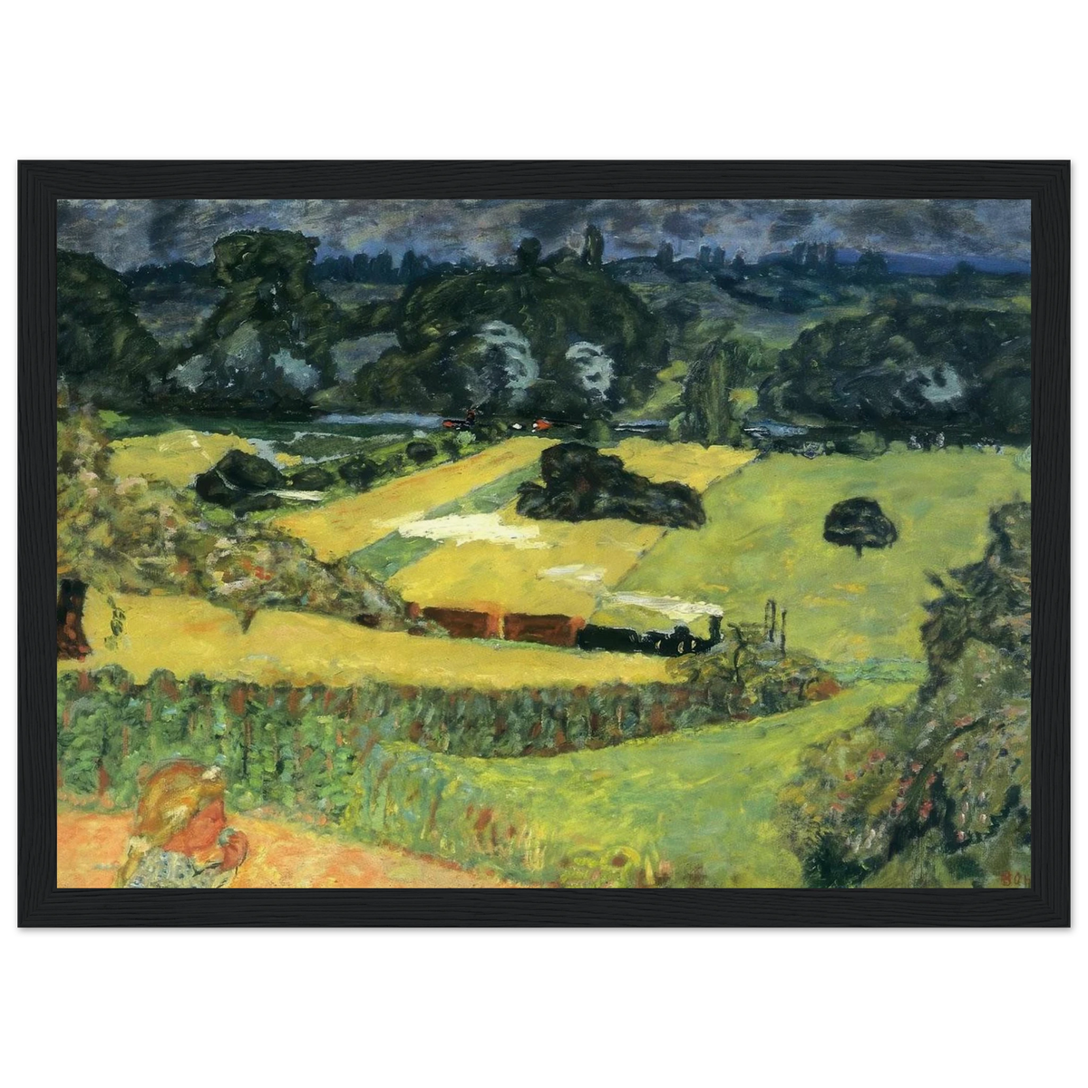 Landscape with freight train Framed Poster | Pierre Bonnard Framed Prints Wall Art | Pierre Bonnard Shop