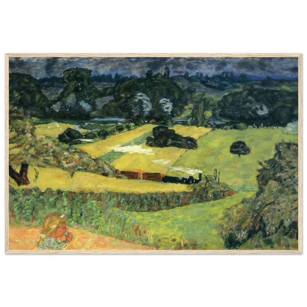 Landscape with freight train Framed Poster | Pierre Bonnard Framed Prints Wall Art | Pierre Bonnard Shop