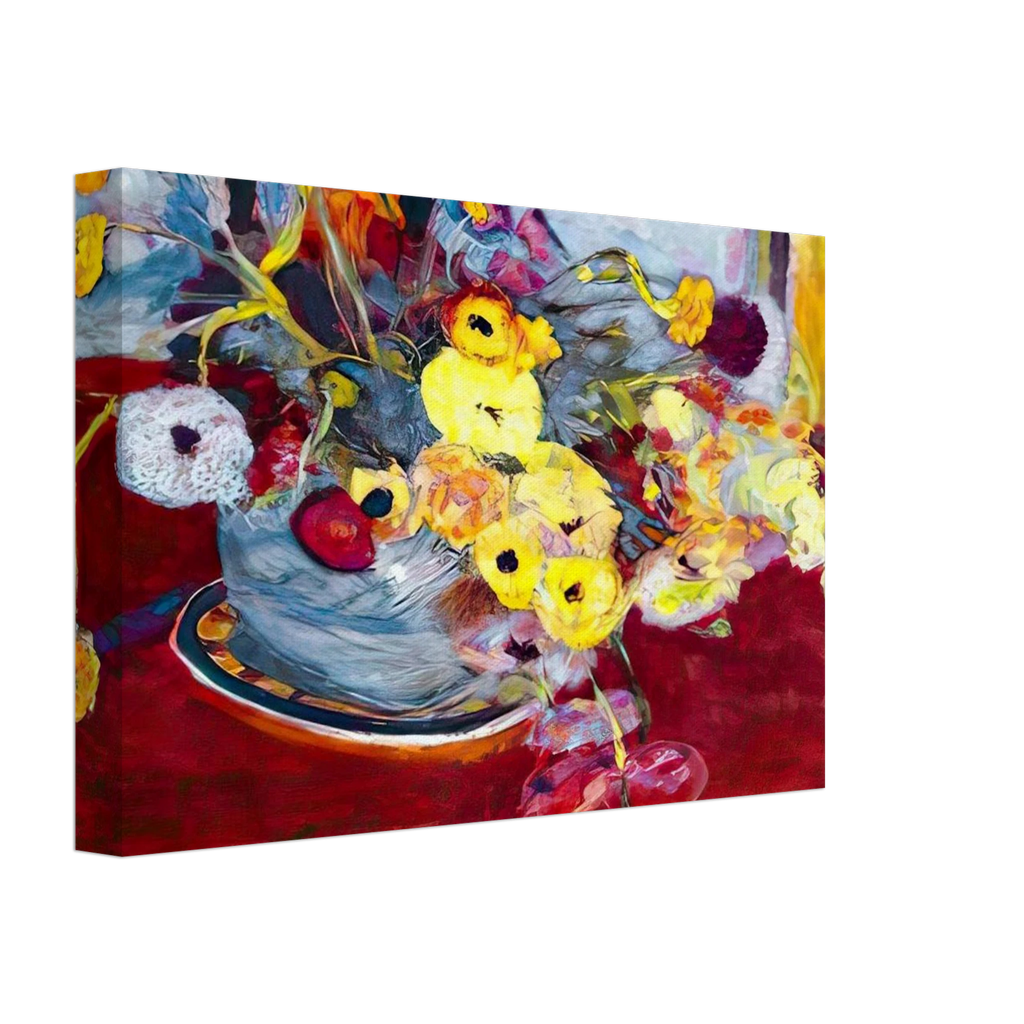 Flowers on a Red Carpet Canvas | Pierre Bonnard Canvas | Pierre Bonnard Shop