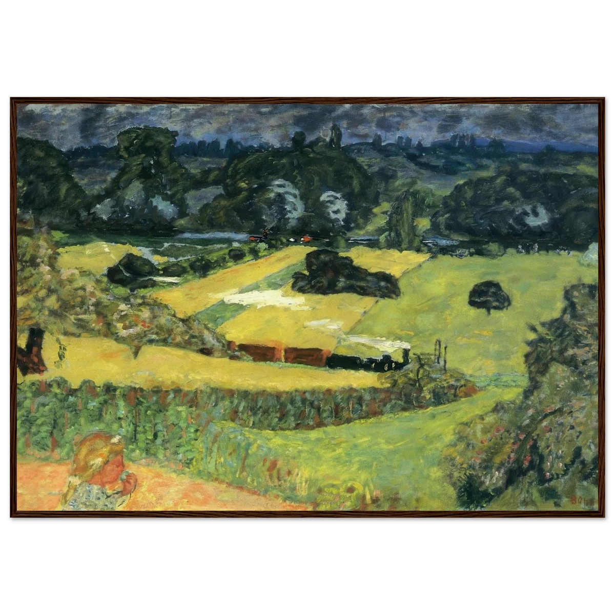 Landscape with freight train Framed Poster | Pierre Bonnard Framed Prints Wall Art | Pierre Bonnard Shop