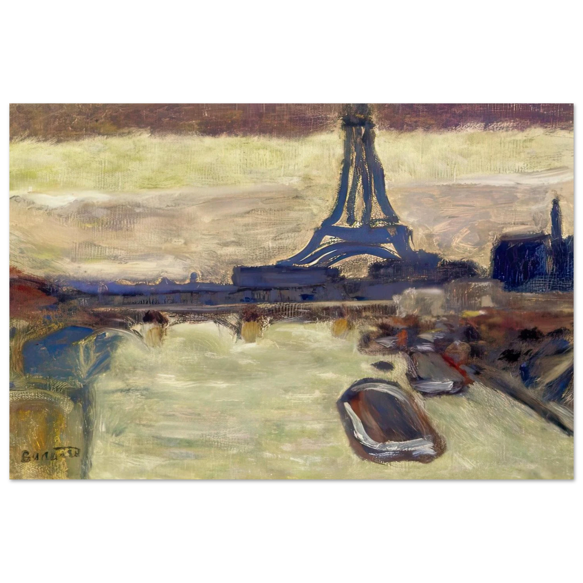 Eiffel Tower and The Seine Poster | Pierre Bonnard Poster | Pierre Bonnard Shop