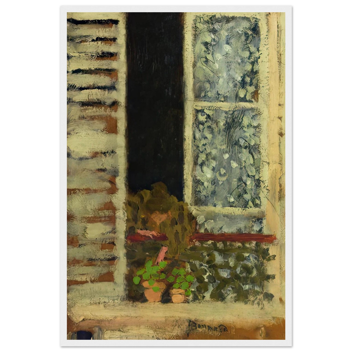 Woman at Her Window Framed Poster | Pierre Bonnard Framed Prints Wall Art | Pierre Bonnard Shop