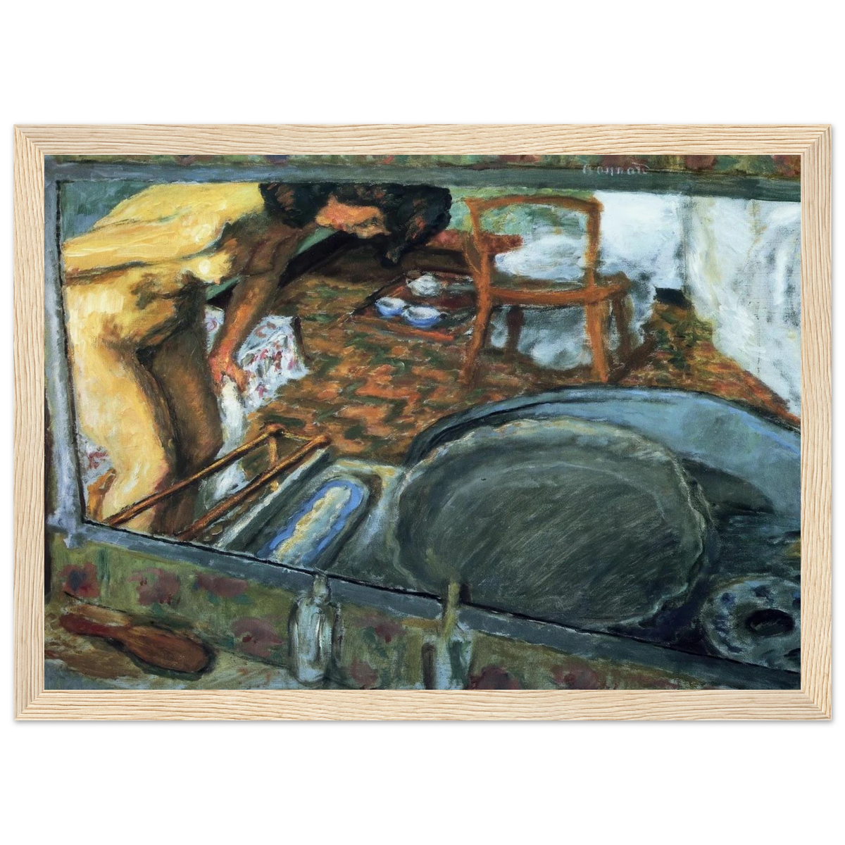 Tub in a Mirror Framed Poster | Pierre Bonnard Framed Prints Wall Art | Pierre Bonnard Shop