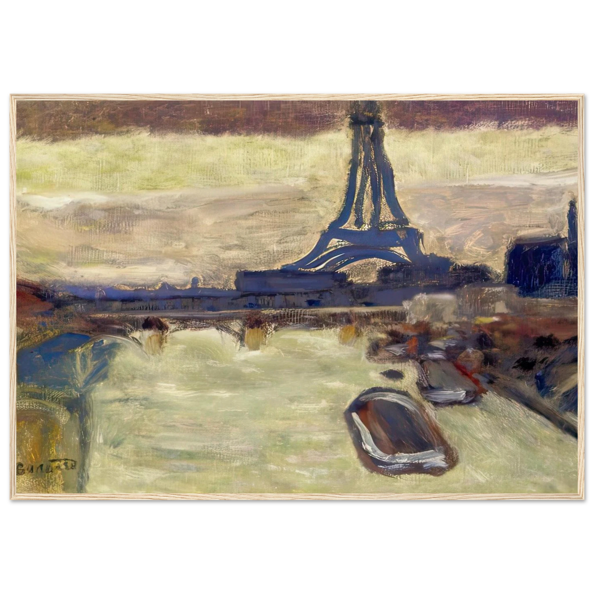 Eiffel Tower and The Seine Framed Poster | Pierre Bonnard Framed Prints Wall Art | Pierre Bonnard Shop