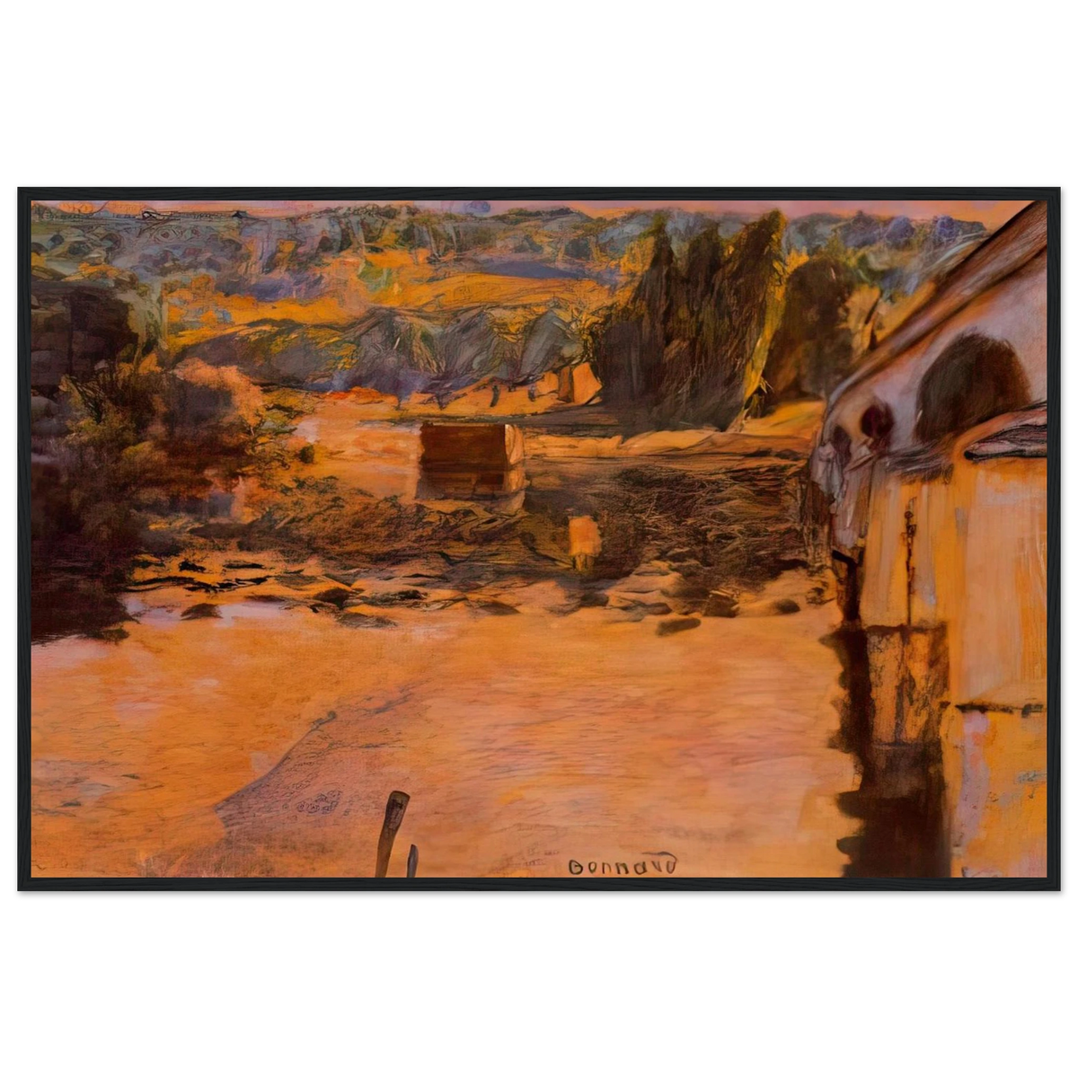The Pont de Vernon Framed Poster | Pierre Bonnard Framed Prints Wall Art | Pierre Bonnard Shop