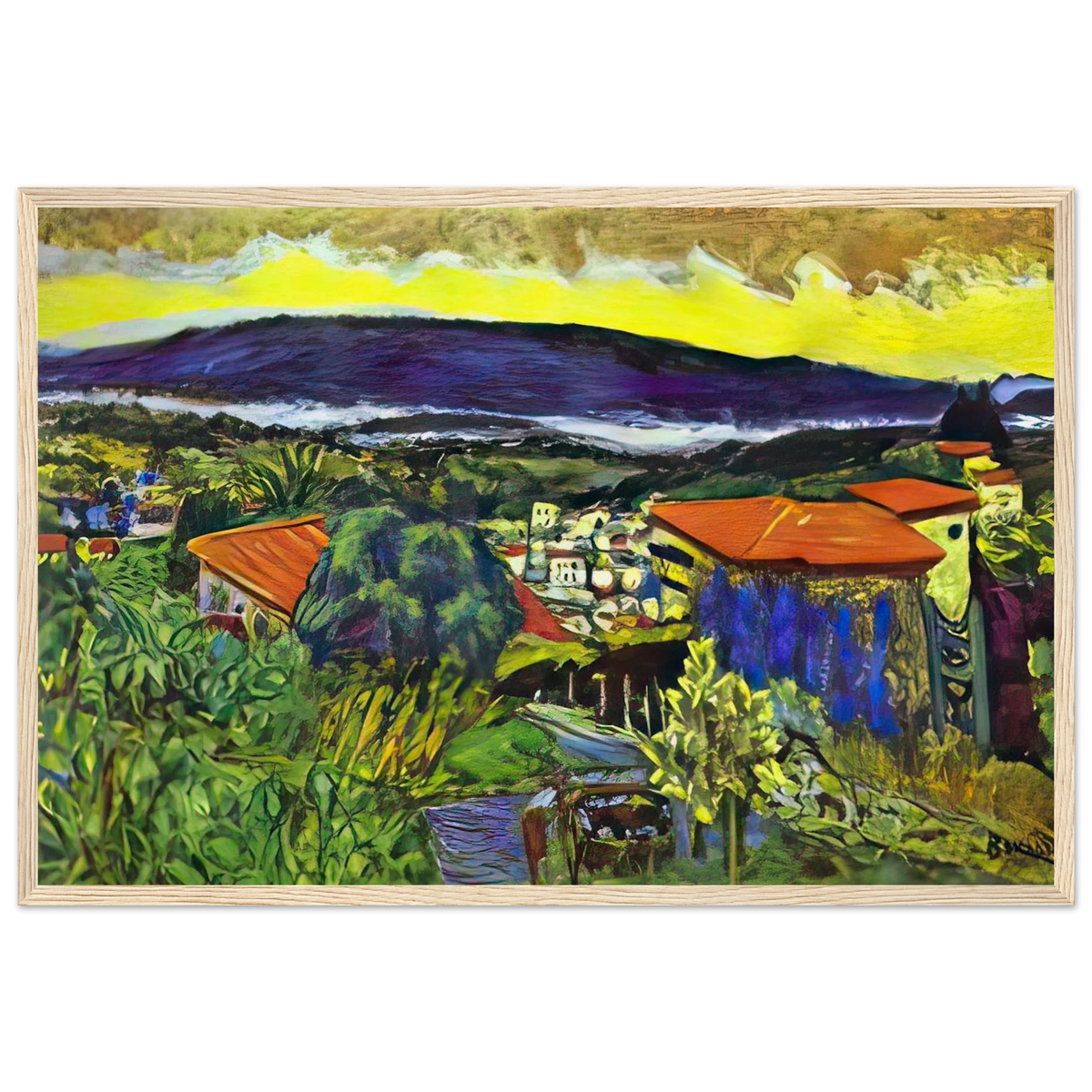 Red Roofs in Cannet Framed Poster | Pierre Bonnard Framed Prints Wall Art | Pierre Bonnard Shop