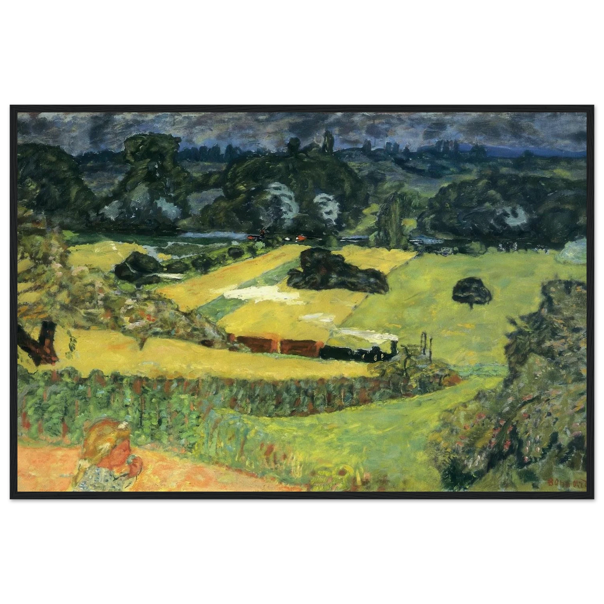 Landscape with freight train Framed Poster | Pierre Bonnard Framed Prints Wall Art | Pierre Bonnard Shop